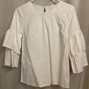 J. Crew Factory tiered bell-sleeve top